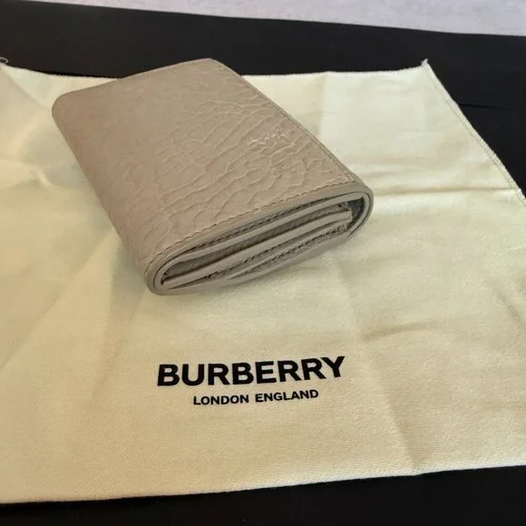 Burberry Women's Chess Hunter Leather Compact Tri-fold Wallet - Picture 4 of 15